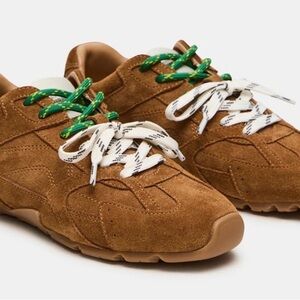 NEW Steve Madden Aziel Brown Suede Lowtop Sneakers trainers 8.5 preppy trending